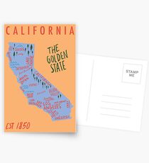California State Karte Postkarten