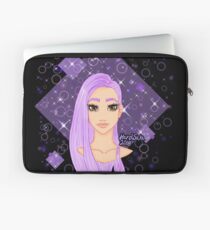 purple hair (black background) Laptop Sleeve