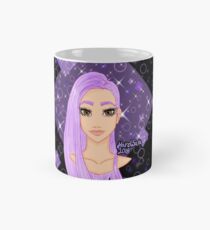 purple hair (black background) Mug