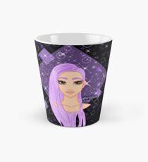 purple hair (black background) Tall Mug