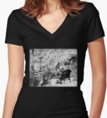 Souvenir of Dickens Women's Fitted V-Neck T-Shirt