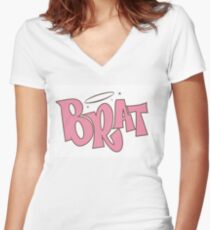 Brat Women's Fitted V-Neck T-Shirt
