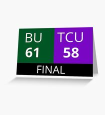 Baylor TCU Scoreboard Greeting Card