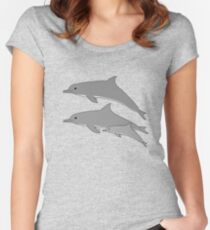 Dolphin Family Women's Fitted Scoop T-Shirt