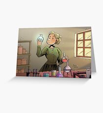 Marie Curie Comic Cover Greeting Card