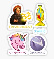 emacs, brzeemacs, babel, org-mode & spacemacs Sticker