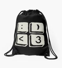happy-heart Drawstring Bag