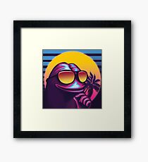 Rare Outrun Pepe the Frog Gerahmtes Wandbild