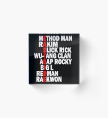 Eastside Old School Hip Hop Rappers Art Design Acrylic Block