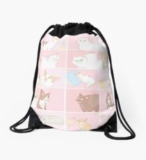Meme cats Drawstring Bag