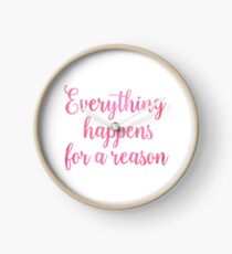 Inspirational Watercolor Quote Clock