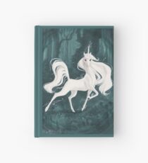 White Unicorn in the Woods Hardcover Journal