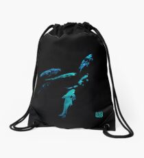 Watercolor Glow Koi Drawstring Bag