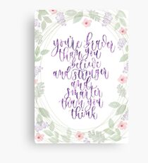 Winnie the Pooh Inspirational Quote Canvas Print