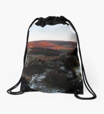 Last light on Urra Moor Drawstring Bag