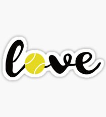Pegatina Love Tennis T Shirt Los fanáticos de los deportes Los tenistas Gift Tee