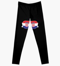 Croatian Flag Croatia Sunglasses T-Shirt Croatia Flag Tee Leggings