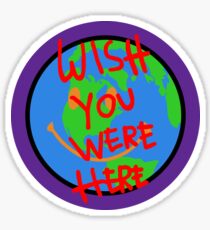 Travis Scott Astroworld Globe Smiley wünschte, du wärst hier Sticker