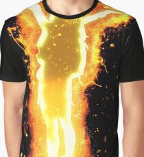 Silhouette climbing burning Graphic T-Shirt