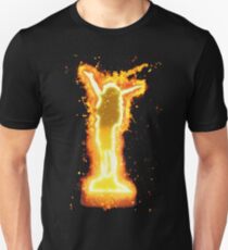 Silhouette climbing burning Unisex T-Shirt