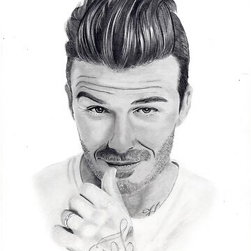 David Beckham Black and White Throw Pillow by New Inspiration - Pixels