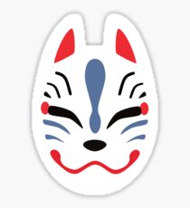 Japanese Fox Mask Sticker