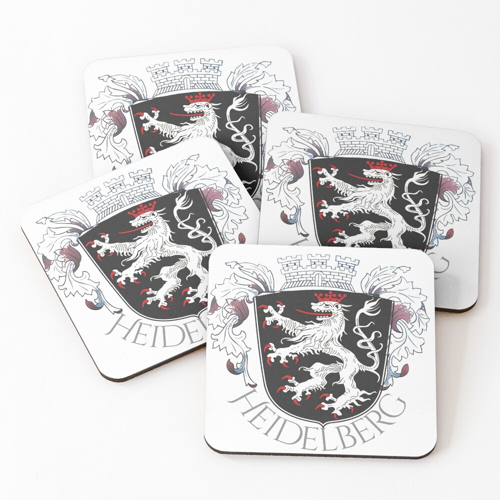 Heidelberg Coat of Arms with embellishment Coasters (Set of 4)