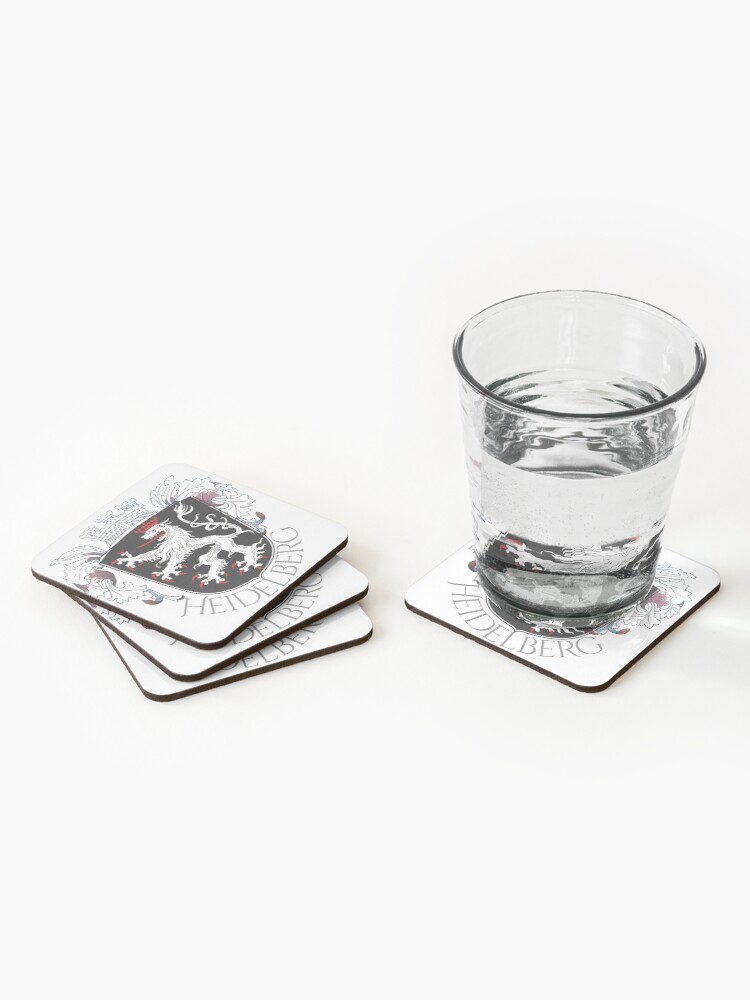Alternate view of Heidelberg Coat of Arms with embellishment Coasters (Set of 4)