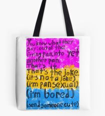 Coming Out: Pansexual (1) Tote Bag