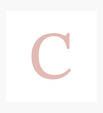Lámina fotográfica Blanco básico Rose Gold Monogram C