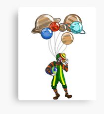 Astro clown from the circus Canvas Print