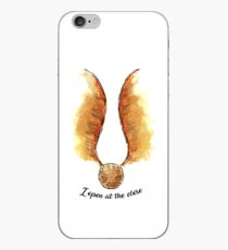 Golden flying ball (black) iPhone Case