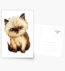 Funny kitten watercolor Postcards