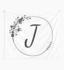 Initial Letter J Wall Tapestry