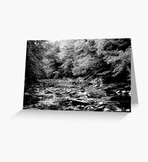 WATER OVER ROCKS Greeting Card