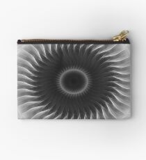 Gray Kaleidoscope Art 3 Studio Pouch
