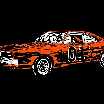 Vintage Reproduction Racing Poster General Lee Dodge Charger 