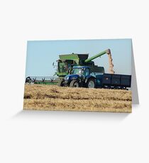 Harvesting wheat Greeting Card