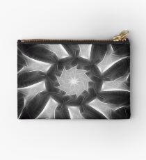 Gray Kaleidoscope Art 7 Studio Pouch