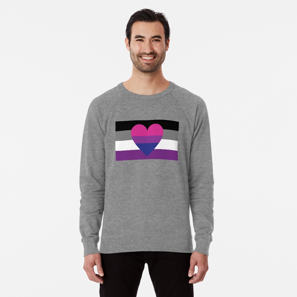 Asexual Biromantic Flag Lightweight Sweatshirt By Dlpalmer Redbubble 