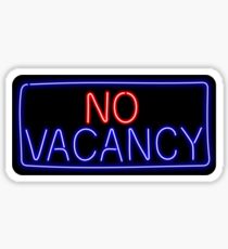 No Vacancy Sticker