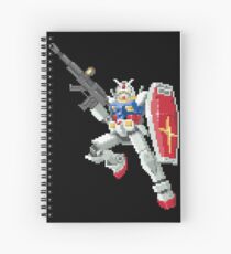 8-bit pixel GUNDAM Spiral Notebook