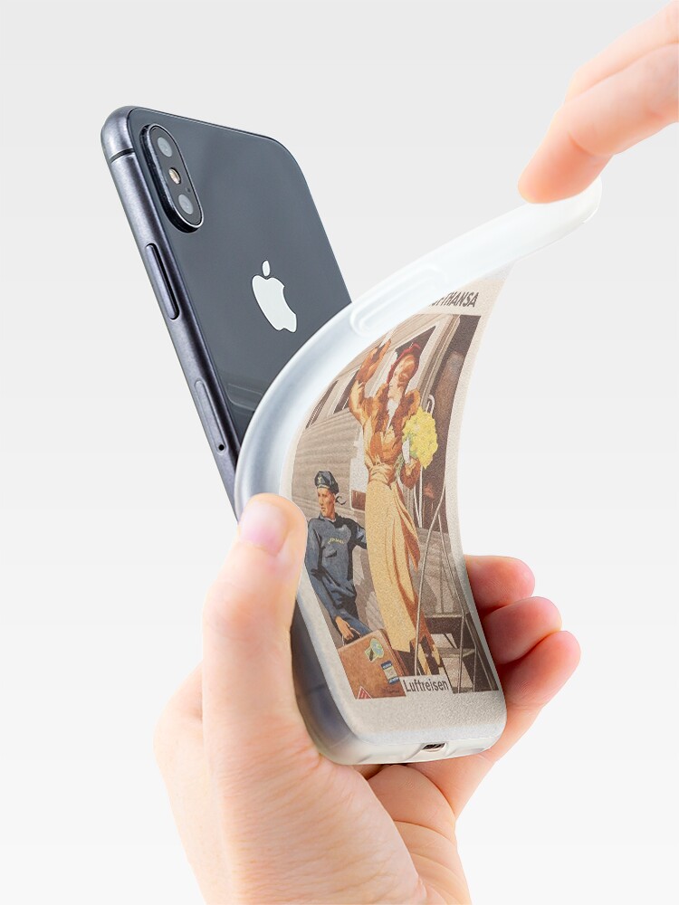 Alternate view of Luftreisen.. Vintage Lufthansa Ad.. circa 1930 iPhone Case & Cover