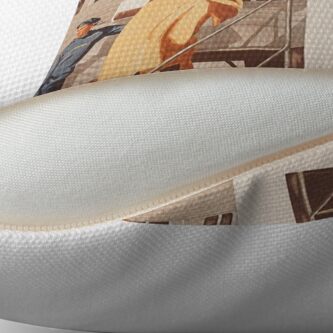 Alternate view of Luftreisen.. Vintage Lufthansa Ad.. circa 1930 Throw Pillow