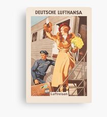 Luftreisen .. Vintage Lufthansa Ad .. um 1930 Leinwanddruck