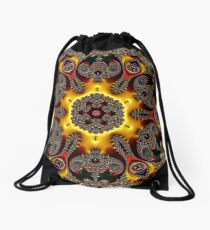 Fractal Elated Drawstring Bag