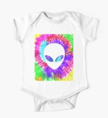 Body de manga corta para bebé Tinte del arco iris tinte cabeza alienígena tye morir trippy delirio