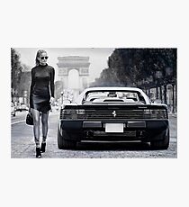 Miss Ferrari Testarossa Photographic Print