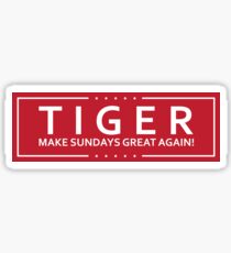 Tiger Woods: Make Sundays Great Again Bumper Sticker Sticker
