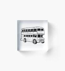 Double Decker Bus Acrylic Block